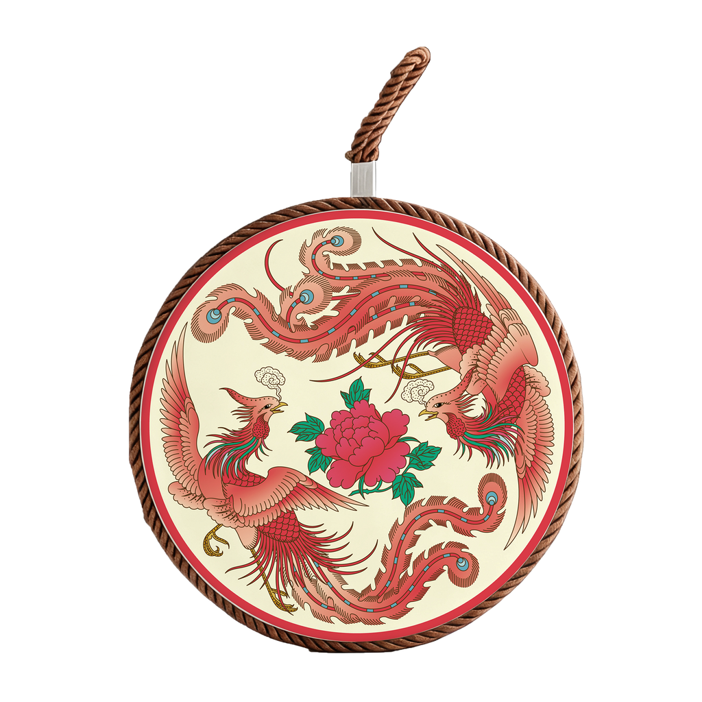 Twin Crimson Phoenixes & Blossoms Placemat