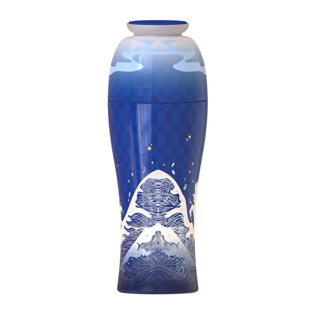 River Harmony Vase 300 ML – Glossy Fan Gift Set