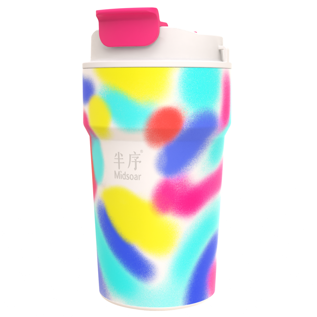 Iridescent Coffee Cup Series — Glazed Color Palette White 450ML