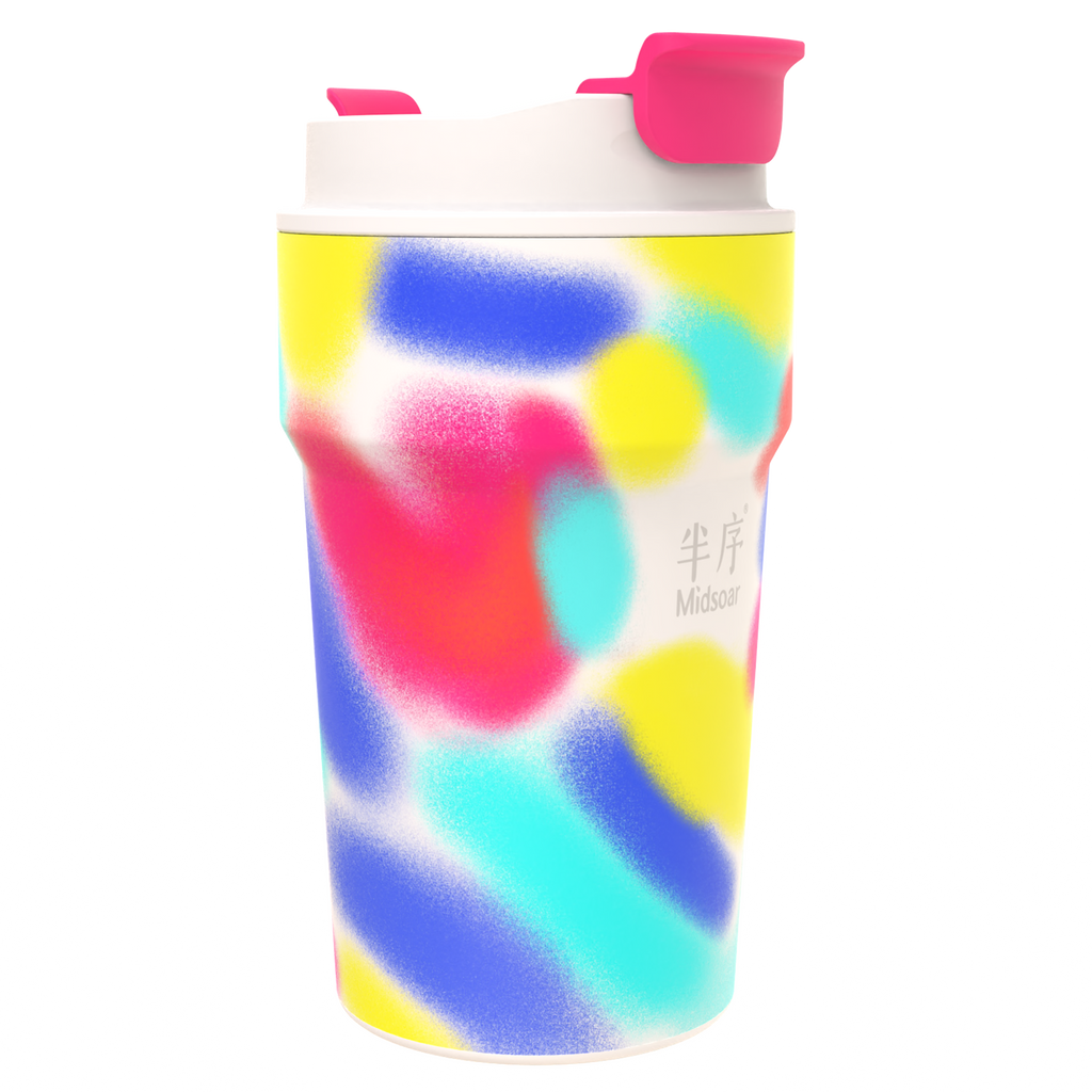 Iridescent Coffee Cup Series — Glazed Color Palette White 450ML