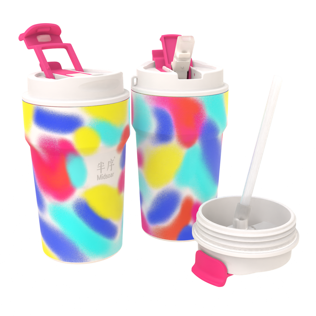 Iridescent Coffee Cup Series — Glazed Color Palette White 450ML