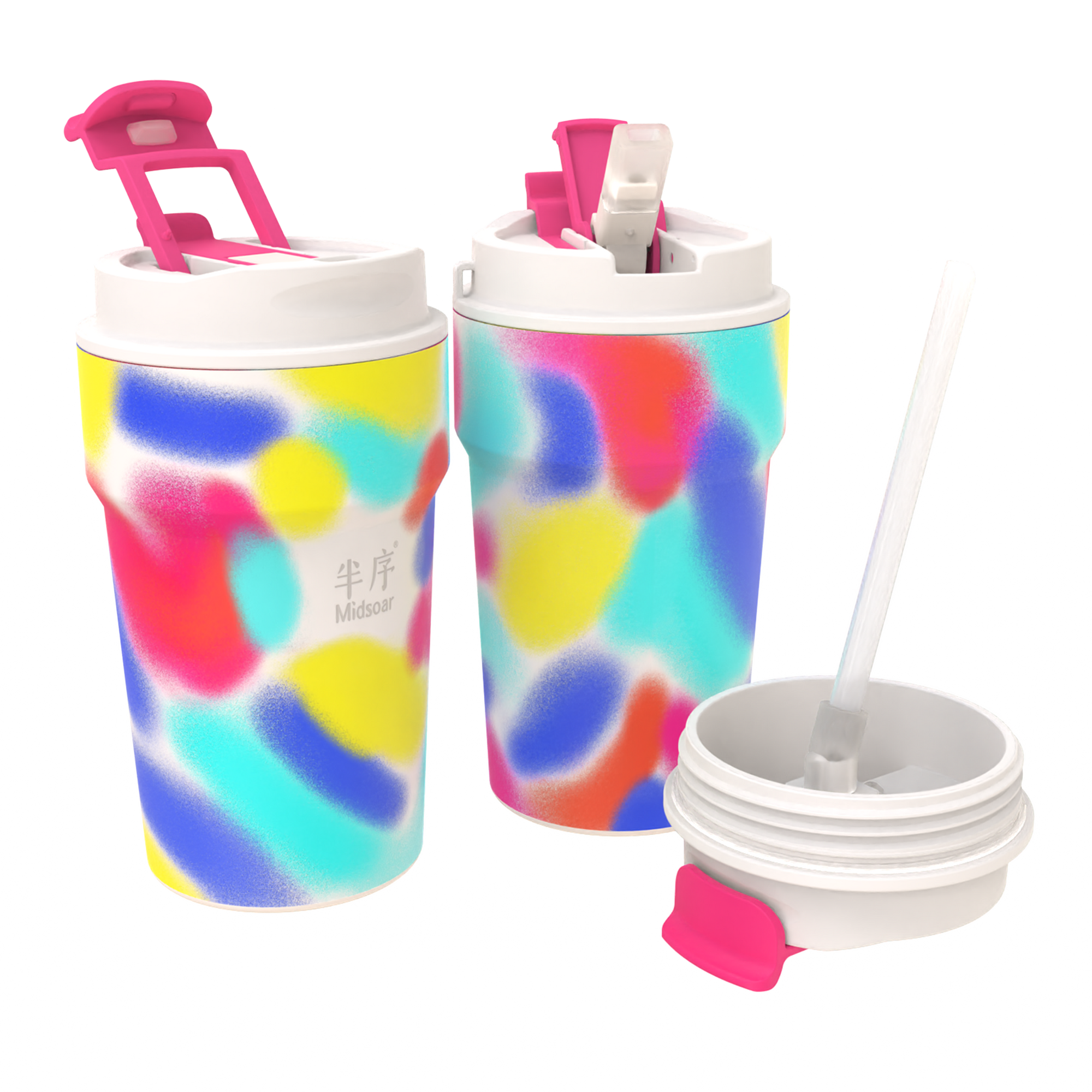 Iridescent Coffee Cup Series — Glazed Color Palette White 450ML