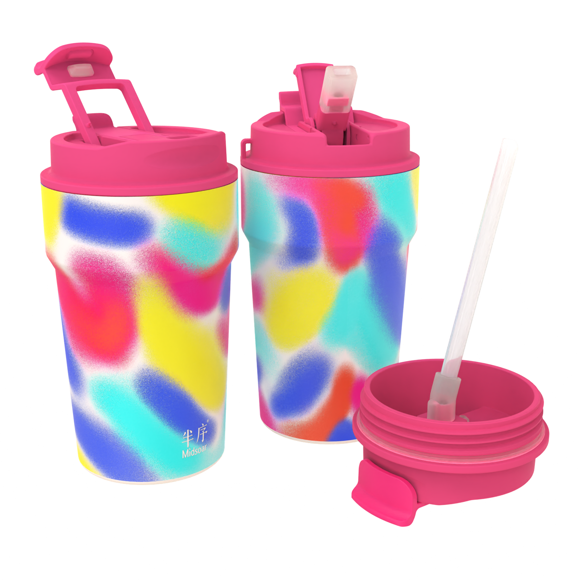Iridescent Coffee Cup – Rose River Glow 450ml