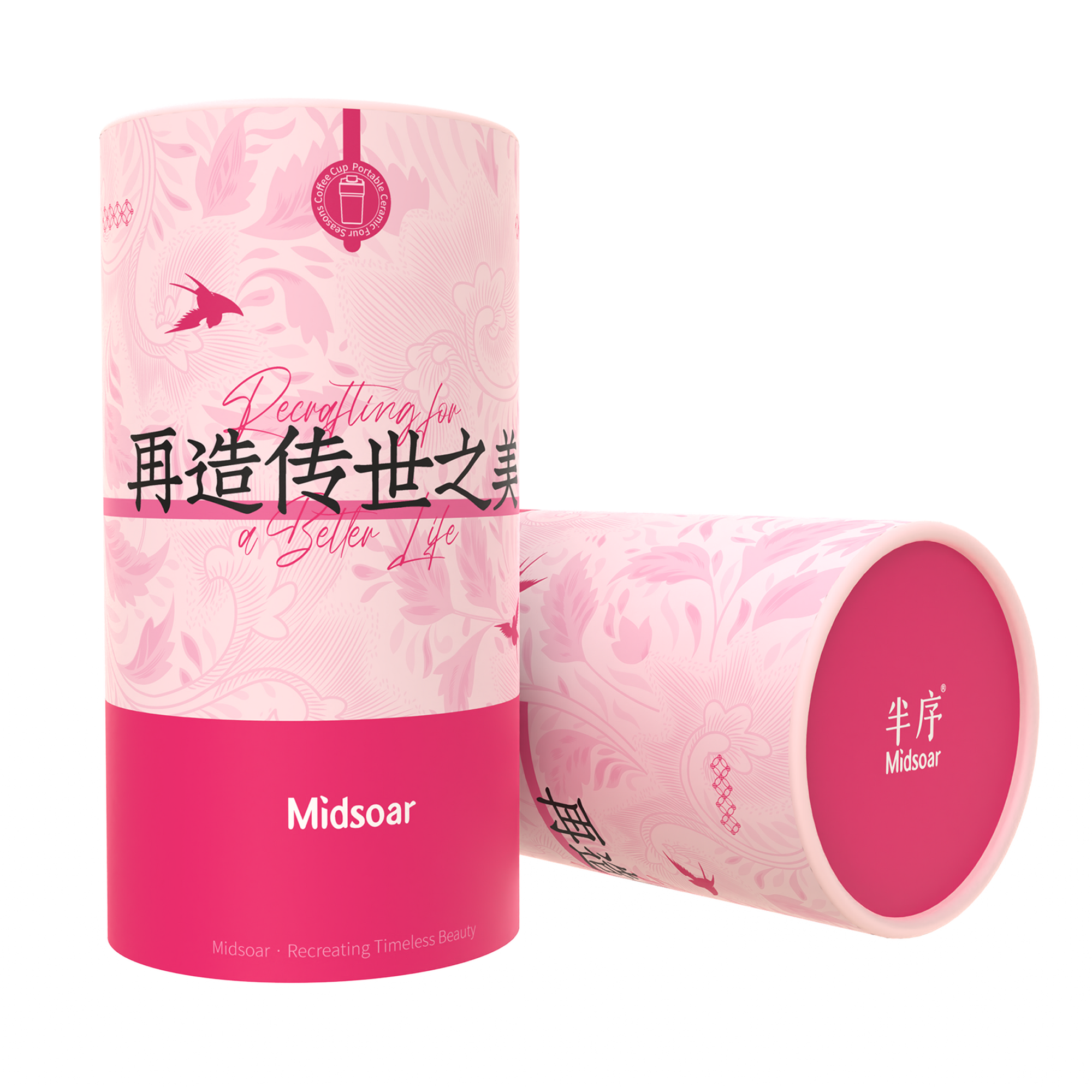 Iridescent Coffee Cup – Rose River Glow 450ml