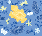 Garden vibe series blue