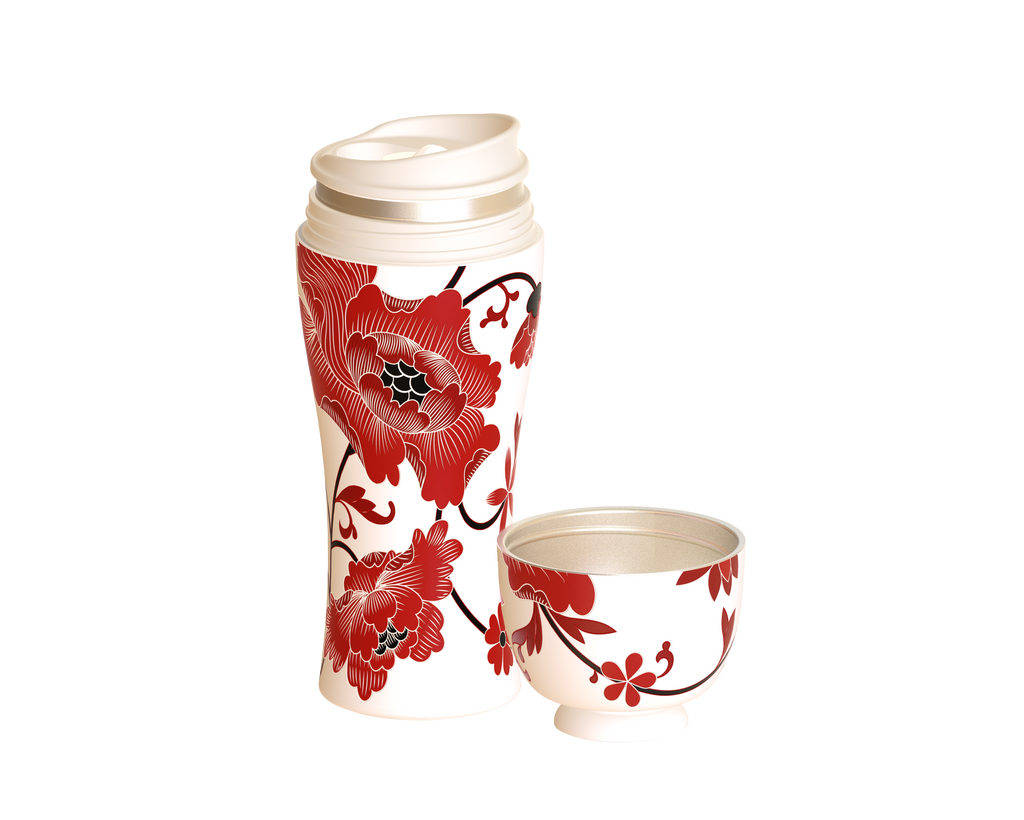 Thermos Serene Flora Red