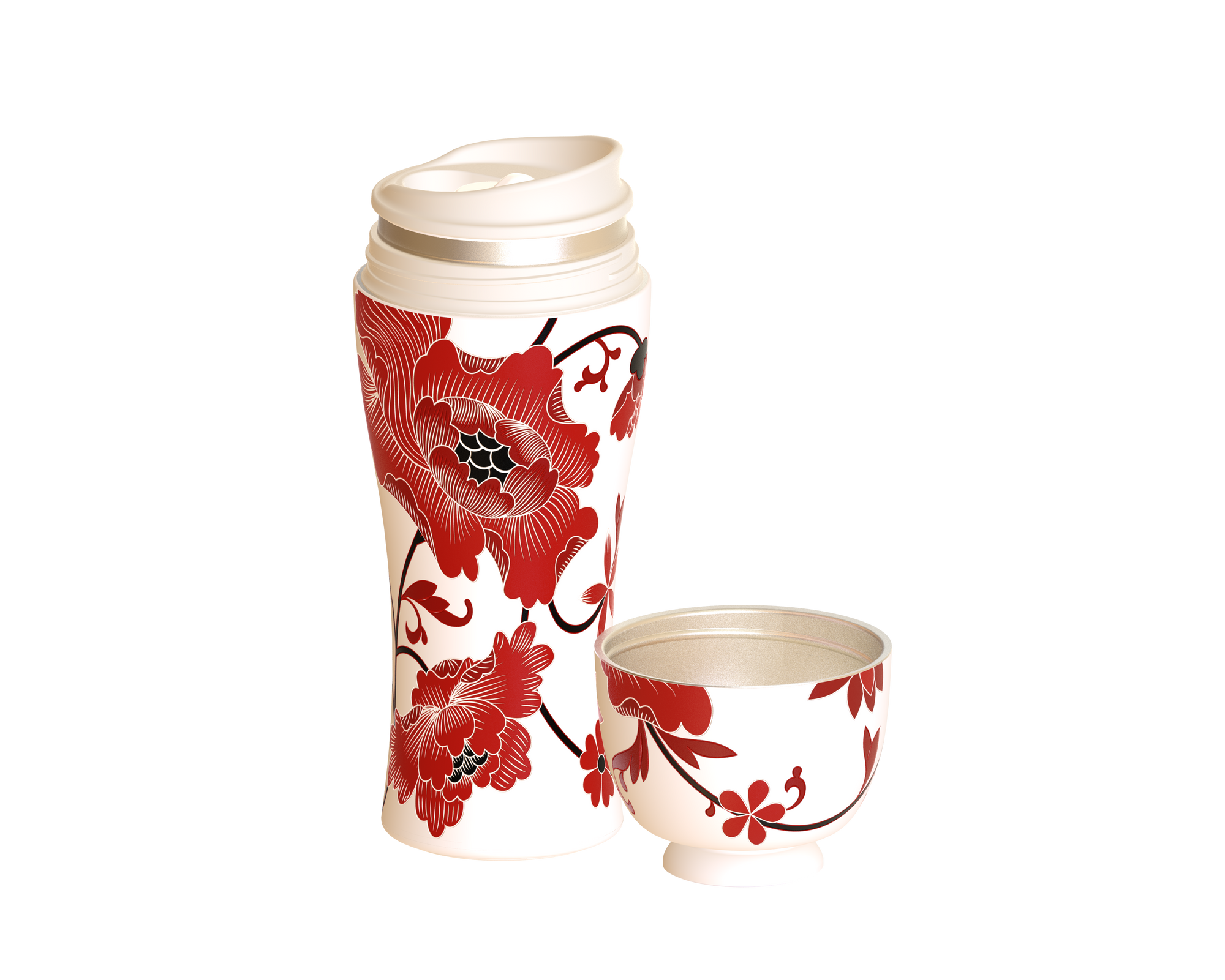 Thermos Serene Flora Red