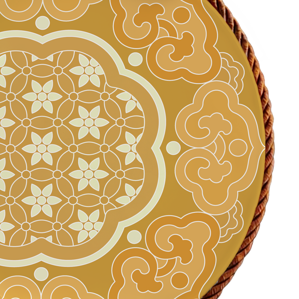 Dessous de plat en céramique Héritage Hehuan – Motif floral