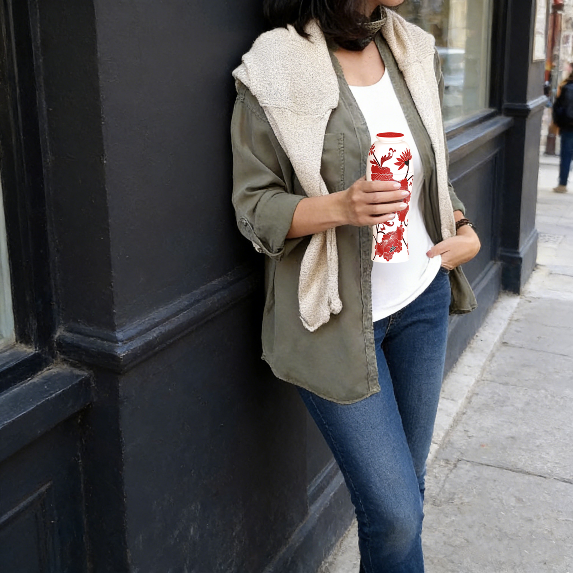 Thermos Fleur Sereine Rouge 300 ML