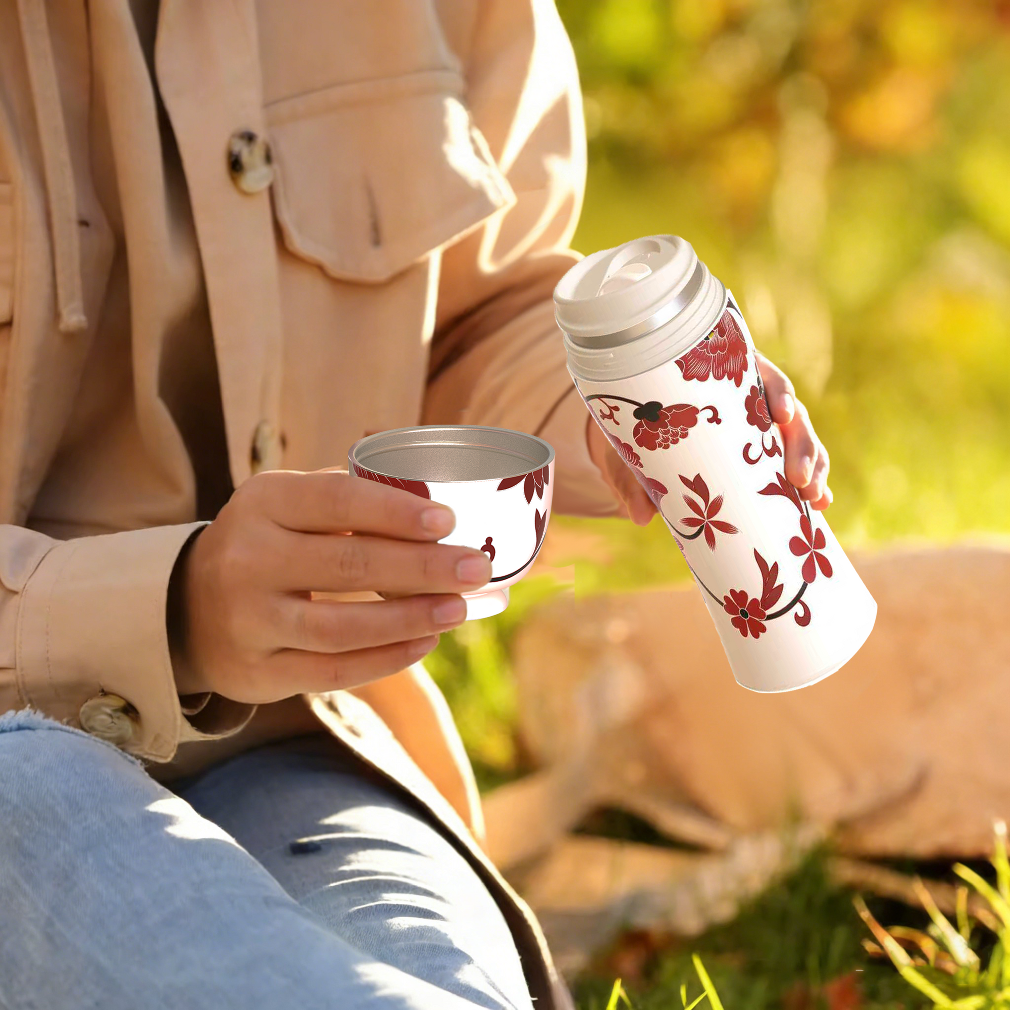 Thermos Fleur Sereine Rouge 300 ML