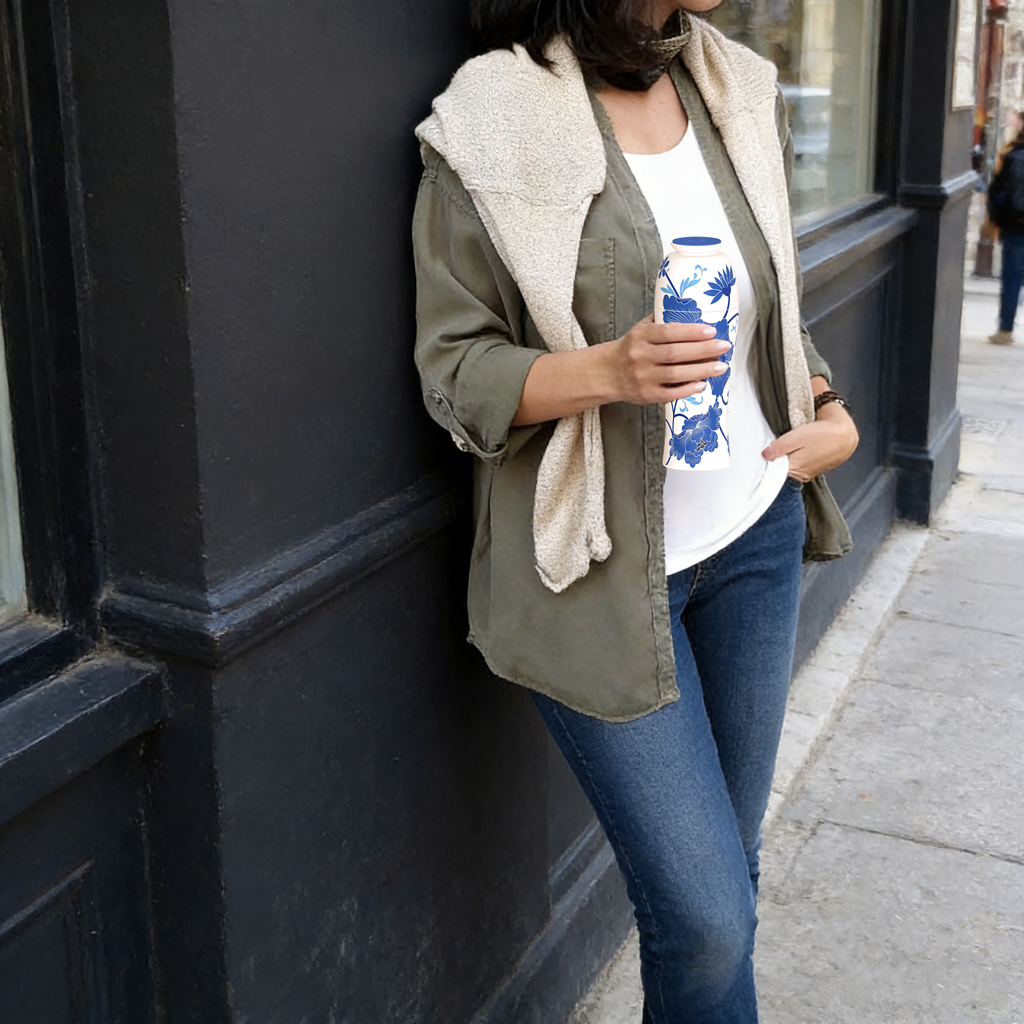 Thermos Fleur Sereine bleue 300ML