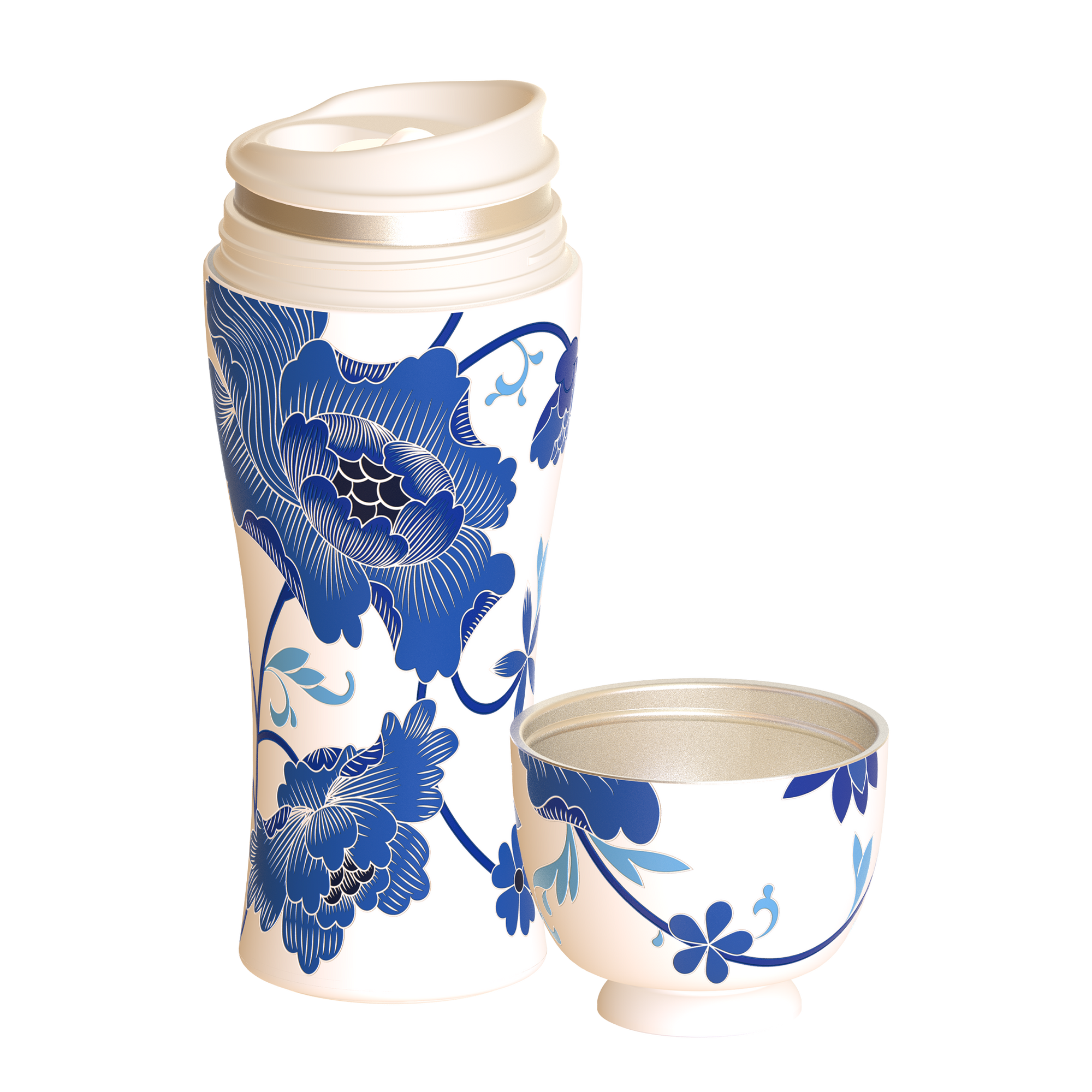 Thermos Fleur Sereine bleue 300ML